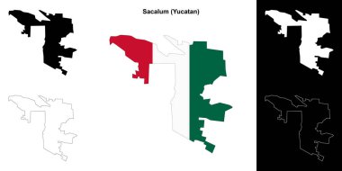 Sacalum belediyesi (Yucatan) ana hat haritası seti