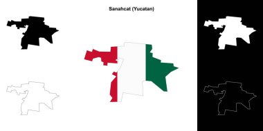Sanahcat Belediyesi (Yucatan) ana hat haritası seti