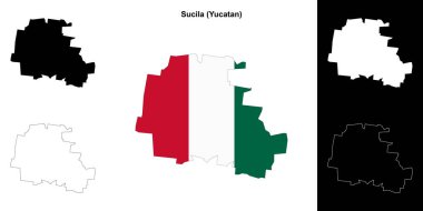 Sucila belediyesi (Yucatan) ana hat haritası seti