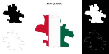 Suma belediyesi (Yucatan) ana hat haritası seti
