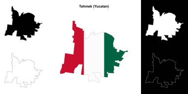 Tahmek belediyesi (Yucatan) ana hat haritası seti