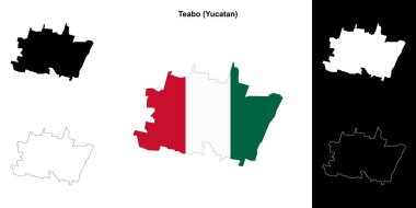 Teabo belediyesi (Yucatan) ana hat haritası seti