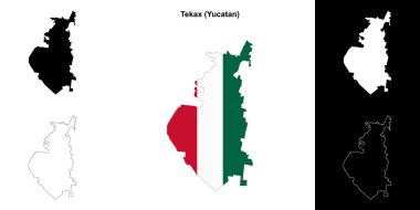 Tekax belediyesi (Yucatan) ana hat haritası seti