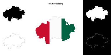 Tekit belediyesi (Yucatan) ana hat haritası seti