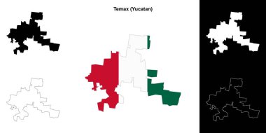 Temax Belediyesi (Yucatan) ana hat haritası seti