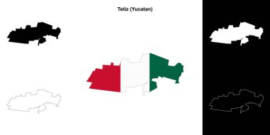 Tetiz Belediyesi (Yucatan) ana hat haritası seti