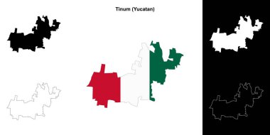 Tinum Belediyesi (Yucatan) ana hat haritası seti
