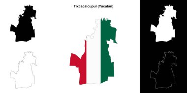Tixcacalcupul belediyesi (Yucatan) ana hat haritası seti