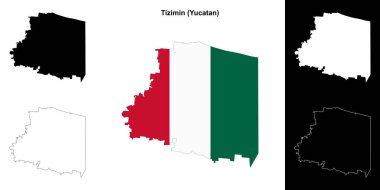 Tizimin Belediyesi (Yucatan) ana hat haritası seti