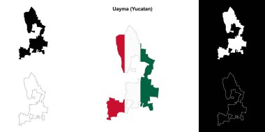 Uayma Belediyesi (Yucatan) ana hat haritası seti