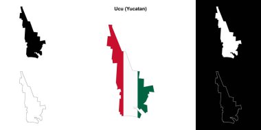 Ucu belediyesi (Yucatan) ana hat haritası seti