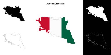 Xocchel belediyesi (Yucatan) ana hat haritası seti