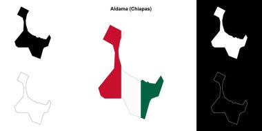 Aldama belediyesi (Chiapas) ana hat haritası seti
