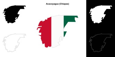 Acacoyagua belediyesi (Chiapas) ana hat haritası seti