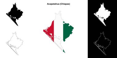 Acapetahua belediyesi (Chiapas) ana hat haritası seti