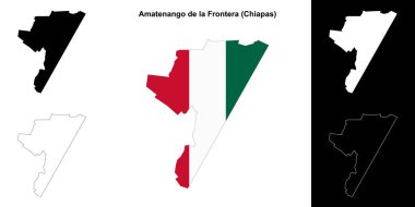 Amatenango de la Frontera belediyesi (Chiapas) ana hat haritası seti