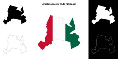 Amatenango del Valle belediyesi (Chiapas) ana hat haritası seti