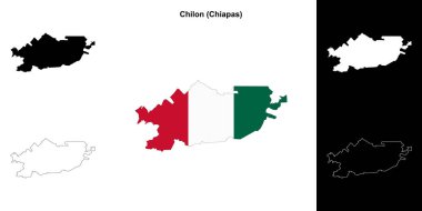 Chilon belediyesi (Chiapas) ana hat haritası seti