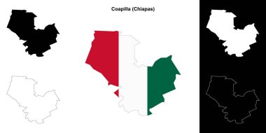 Coapilla Belediyesi (Chiapas) ana hat haritası seti
