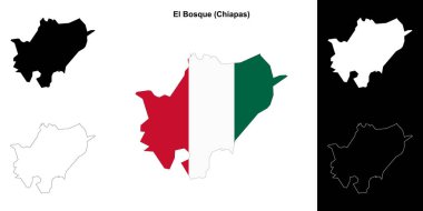 El Bosque belediyesi (Chiapas) ana hat haritası seti