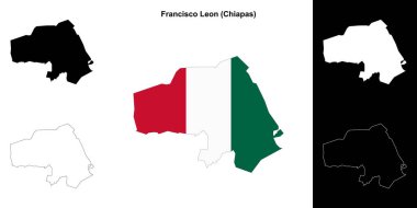 Francisco Leon belediyesi (Chiapas) ana hat haritası seti