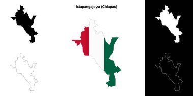 Ixtapangajoya belediyesi (Chiapas) ana hat haritası seti