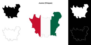 Juarez belediyesi (Chiapas) ana hat haritası seti