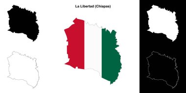 La Libertad belediyesi (Chiapas) ana hat haritası seti