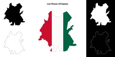 Las Rosas belediyesi (Chiapas) ana hat haritası seti