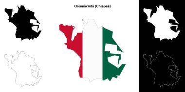 Osumacinta belediyesi (Chiapas) ana hat haritası seti