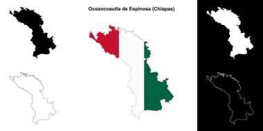 Ocozocoautla de Espinosa belediyesi (Chiapas) ana hat haritası seti