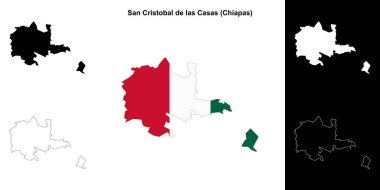 San Cristobal de las Casas belediyesi (Chiapas) ana hat haritası seti