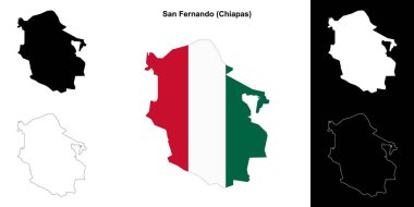 San Fernando belediyesi (Chiapas) ana hat haritası seti