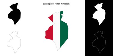 Santiago el Pinar belediyesi (Chiapas) ana hat haritası seti