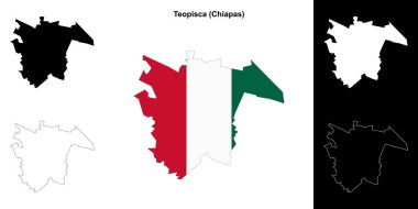 Teopisca belediyesi (Chiapas) ana hat haritası seti