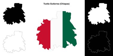 Tuxtla Gutierrez Belediyesi (Chiapas) ana hat haritası seti