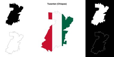 Tuzantan belediyesi (Chiapas) ana hat haritası seti