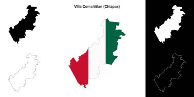 Villa Comaltitlan belediyesi (Chiapas) ana hat haritası seti