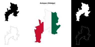 Actopan belediyesi (Hidalgo) ana hat haritası seti