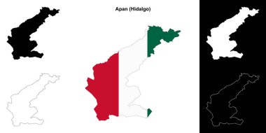 Apan belediyesi (Hidalgo) ana hat haritası seti
