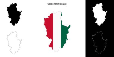 Cardonal Belediyesi (Hidalgo) ana hat haritası seti