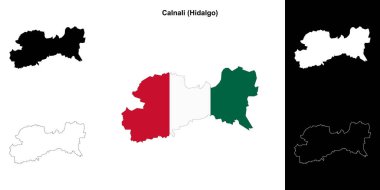 Calnali belediyesi (Hidalgo) ana hat haritası seti
