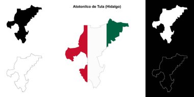Atotonilco de Tula belediyesi (Hidalgo) ana hat haritası seti