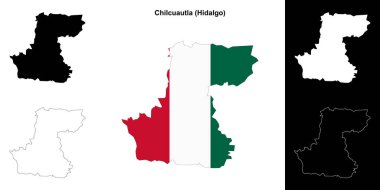 Chilcuautla belediyesi (Hidalgo) ana hat haritası seti