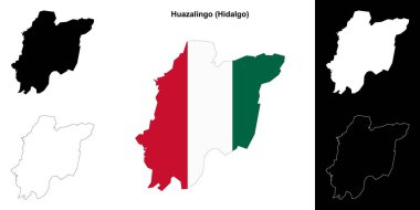 Huazalingo belediyesi (Hidalgo) ana hat haritası seti