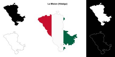 La Mision belediyesi (Hidalgo) ana hat haritası seti