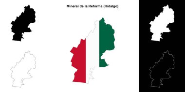 Mineral de la Reforma Belediyesi (Hidalgo) ana hat haritası seti