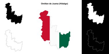 Mitlan de Juarez belediyesi (Hidalgo) ana hat haritası seti