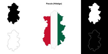 Pacula belediyesi (Hidalgo) ana hat haritası seti