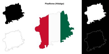 Pisaflores belediyesi (Hidalgo) ana hat haritası seti